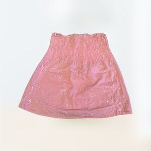 Vintage Y2k 2000s Younigue multifunkyional strapless pink floral sequins Top S